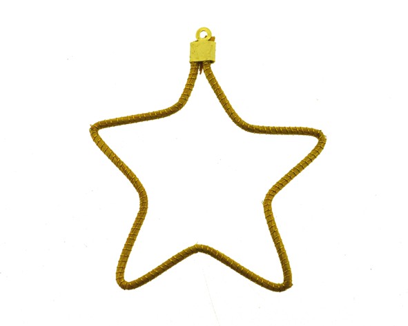 Estrela pingente capim dourado - 4.7 cm (par) CD-13